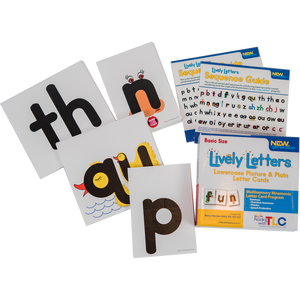 New Generation Lively Letters™ Basic Size Lowercase Picture and Plain Letter Cards