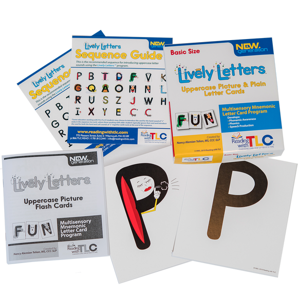 New Generation Lively Letters™ Basic Size Uppercase Picture and Plain Letter Cards