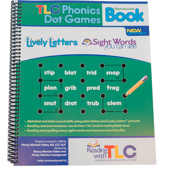 New Generation Reading with TLC Phonics Dot Games Reproducible Workbook
