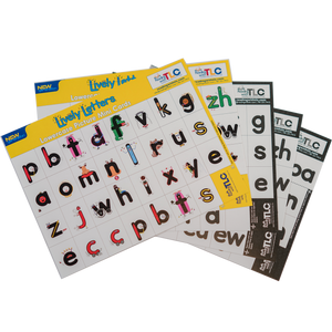 New Generation Lively Letters™ Lowercase Picture and Plain Letter Mini Card Sets