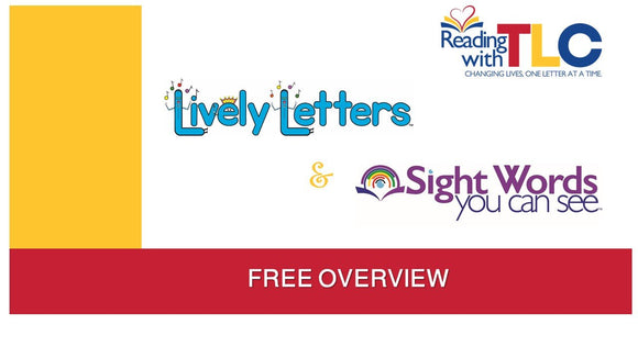 11-1-2023 FREE 90-minute Reading with TLC Lively Letters Overview Live & Recorded Webinar 6:30-8:00 PM EST