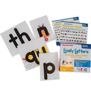 New Generation  Lively Letters™ Class Size Lowercase Picture and Plain Letter Cards