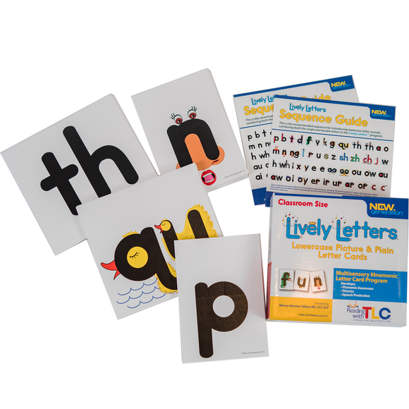 New Generation  Lively Letters™ Class Size Lowercase Picture and Plain Letter Cards