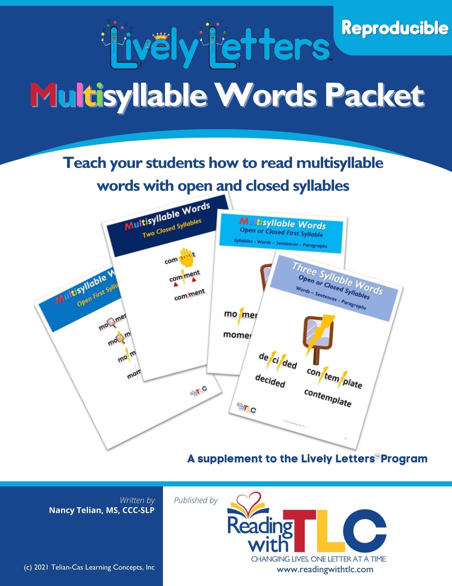 Lively Letters R Let's Practice Reading with TLC Reproducible Workbook - Lively Letters