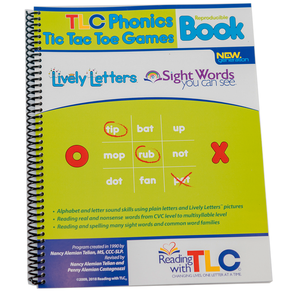 New Generation Reading with TLC Phonics Tic Tac Toe Games Reproducible Workbook